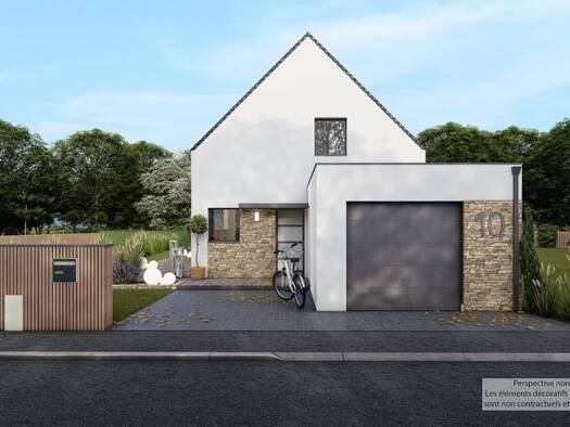 Terrain avec maison neuve à vendre 228 280 € 5 pièces 4 chambres 88 m² 416 m² de terrain Plélan-le-Petit 22980