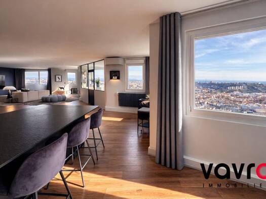 Appartement à vendre 445 000 € 3 pièces 2 chambres 133,33 m² Étage 25/26 Vaise - Rochecardon - Industrie Lyon 9ème arrondissement 69009