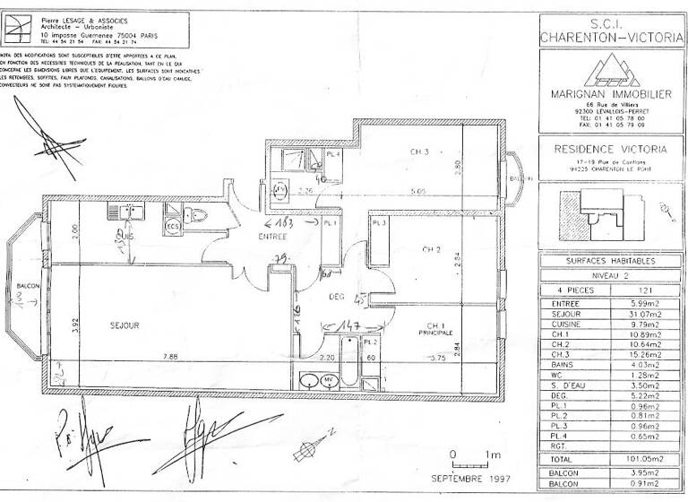 Appartement à vendre 765 000 € 4 pièces 3<br/>chambres 102 m²<br/>superficie 2/6<br/>étage Conflans Charenton-le-Pont 94220
