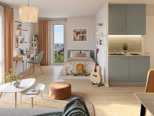 Appartement à vendre - neuf 125 900 € 1 pièce 21,5 m² RDC dès le 01/04/2028 Beaumanoir-Bellevue Trélazé 49800