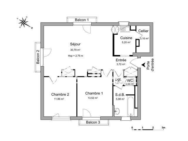 Maison à louer, 77m², CAEN