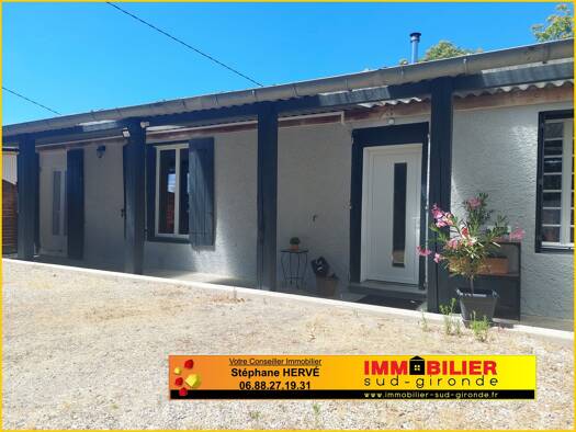 Maison de plain-pied à vendre 249 990 € 4 pièces 3 chambres 107 m² 638 m² de terrain Langon 33210
