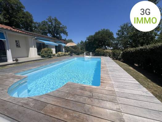 Maison de plain-pied à vendre 449 500 € 5 pièces 3 chambres 130 m² 2 490 m² de terrain Toutifaut Bergerac 24100