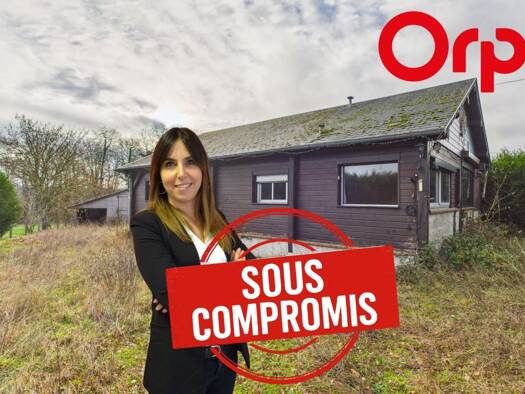 Maison à vendre 90 000 € 3 pièces 1 chambre 103 m² 1 500 m² de terrain Centre Ville Bernay 27300