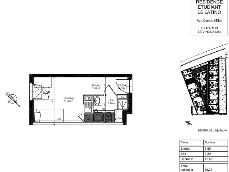 Maison à louer, 18m², SAINT MARTIN LE VINOUX