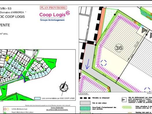 Terrain constructible à vendre 75 000 € 596 m² de terrain Forêt Saint-Berthevin 53940