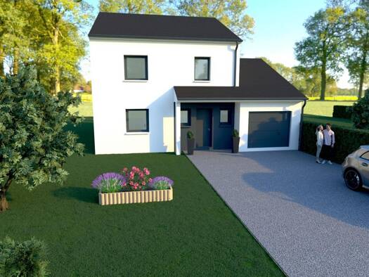 Terrain avec maison neuve à vendre 235 000 € 5 pièces 1 chambre 95 m² 492 m² de terrain Château-Salins 57170
