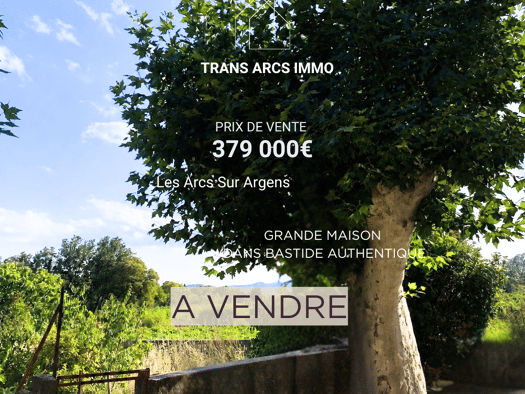 Maison jumelée à vendre 379 000 € 9 pièces 5 chambres 264 m² 390 m² de terrain Peripherie Les Arcs 83460