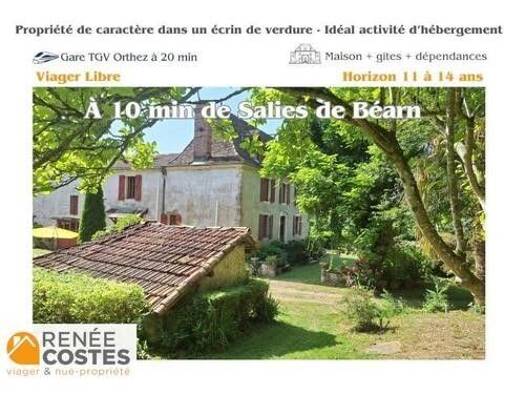 Maison en viager libre Bouquet 443 400 € 14 pièces 10 chambres 495 m² 20 200 m² de terrain Salies-de-Béarn 64270