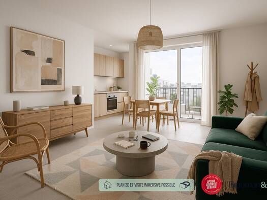 Appartement à vendre - neuf 245 000 € 3 pièces 2 chambres 65 m² 1er étage Les Hochettes Arras 62000