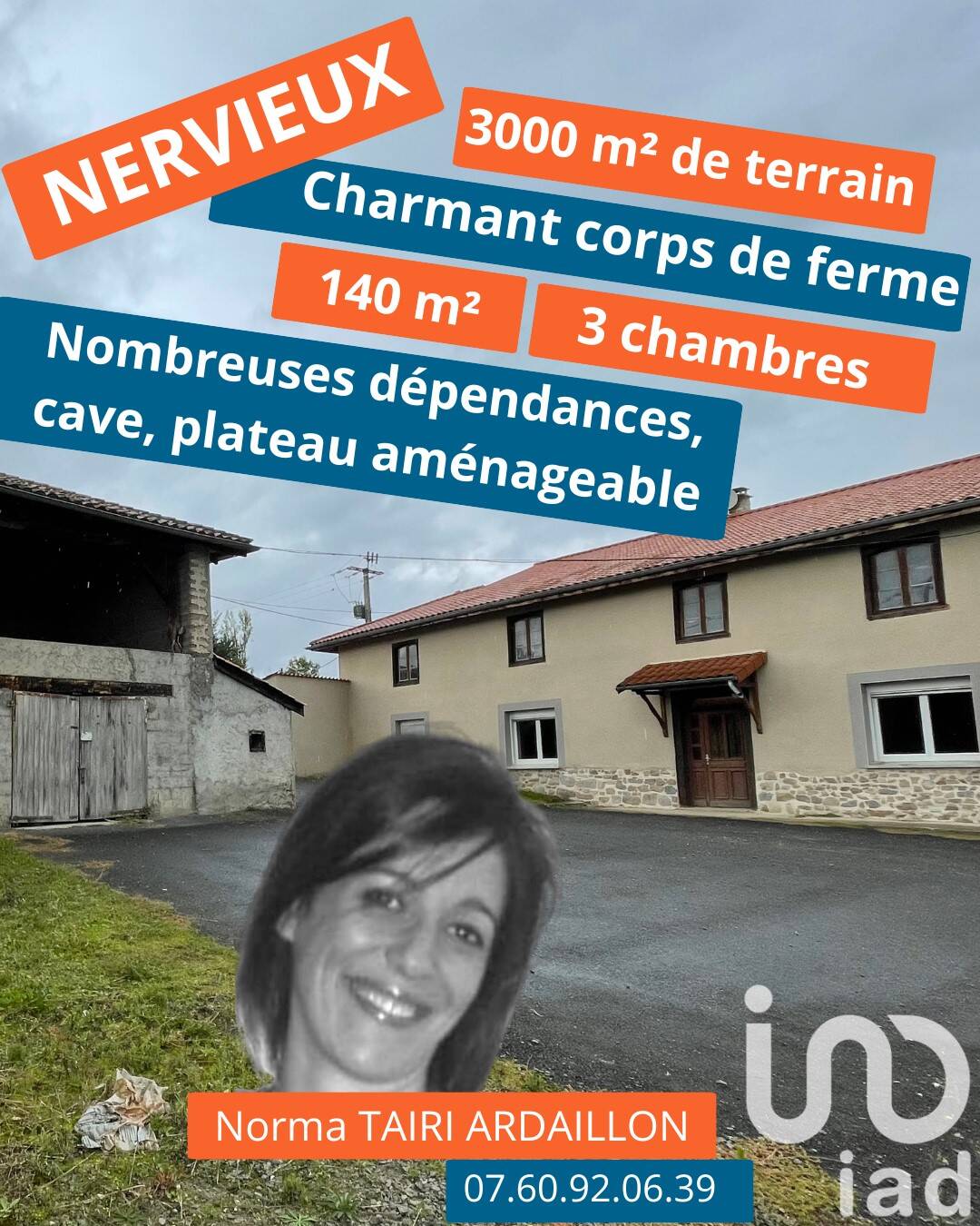 Maison à vendre, 139m², NERVIEUX