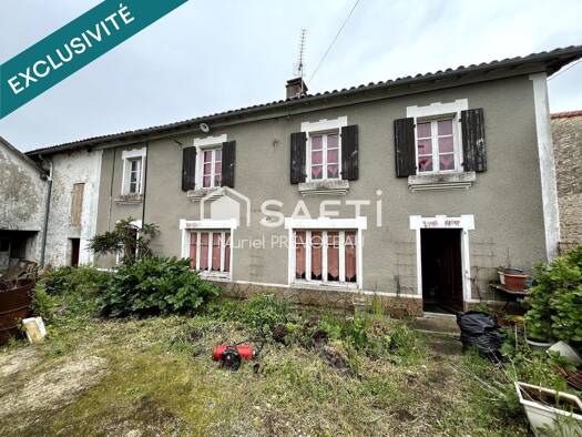 Maison à vendre 53 500 € 5 pièces 3 chambres 92 m² 555 m² de terrain Mairé-Levescault 79190