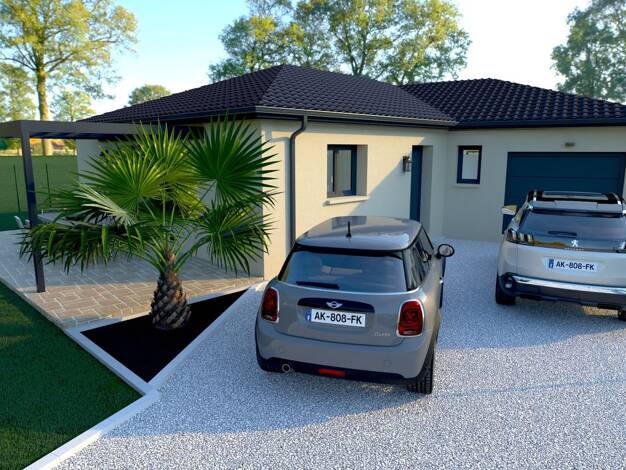 Terrain avec maison neuve à vendre 244 850 € 5 pièces 3 chambres 94 m² 588 m² de terrain Saint-Martin-le-Châtel 01310