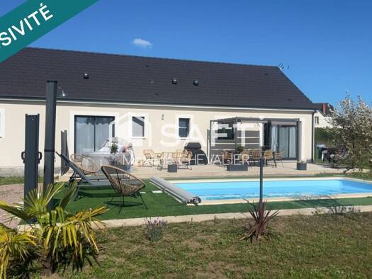 Maison de plain-pied à vendre 262 000 € 4 pièces 3 chambres 100 m² 1 500 m² de terrain Saint-Août 36120