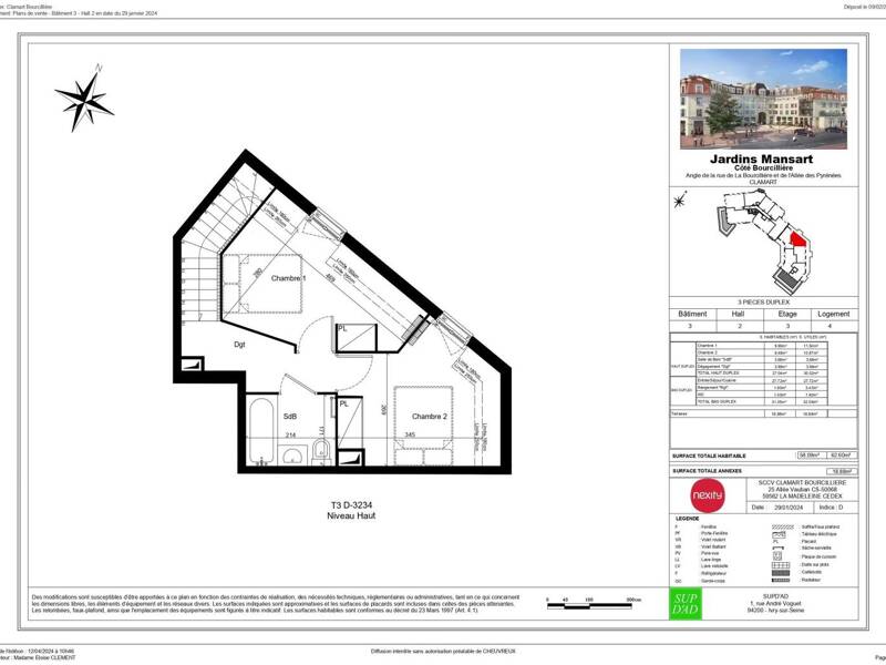 Maison à louer, 61m², CLAMART