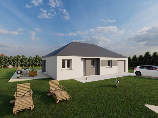 Terrain avec maison neuve à vendre 237 022 € 4 pièces 3 chambres 80 m² 370 m² de terrain Saint-Martin-de-Fontenay 14320