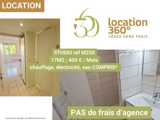 Appartement à louer 400 € 1 pièce 17,17 m² 2ème étage Poincaré-Foch-Anatole France Nancy 54000