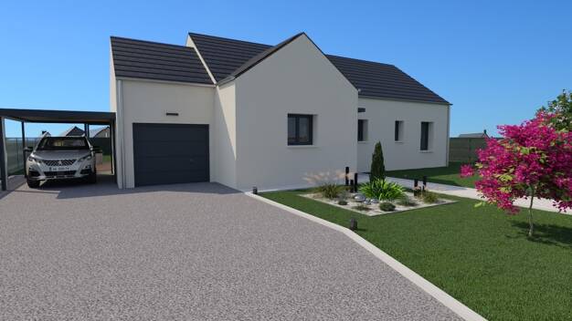 Maison de plain-pied à vendre 292 000 € 5 pièces 3 chambres 80 m² 580 m² de terrain Richebourg 78550