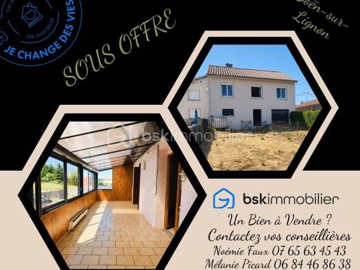 Maison de plain-pied à vendre 120 000 € 3 pièces 2 chambres 102 m² 1 238 m² de terrain Boën-sur-Lignon 42130