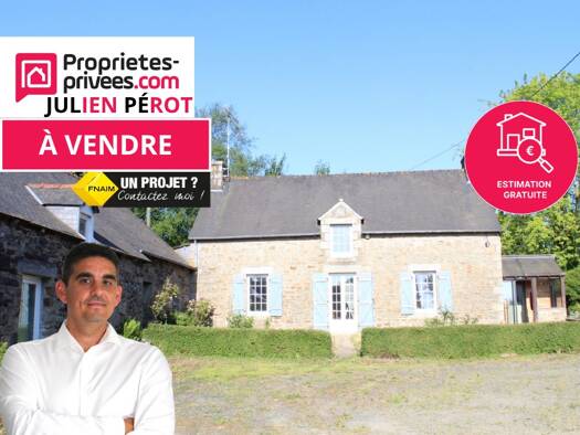 Maison de plain-pied à vendre 139 990 € 4 pièces 2 chambres 60 m² 4 338 m² de terrain Saint-Brandan 22800