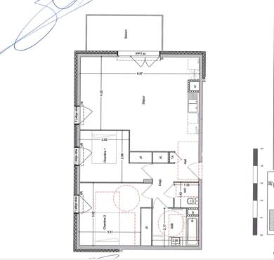 Appartement à louer 1 144 € 3 pièces 2 chambres 72,8 m² Dernier étage, Étage 2/2 Allonzier la Caille 74350