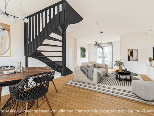 Duplex à vendre - Première occupation 249 000 € 4 pièces 2 chambres 92 m² Étage 3/3 Centre I Choisy-le-Roi 94600