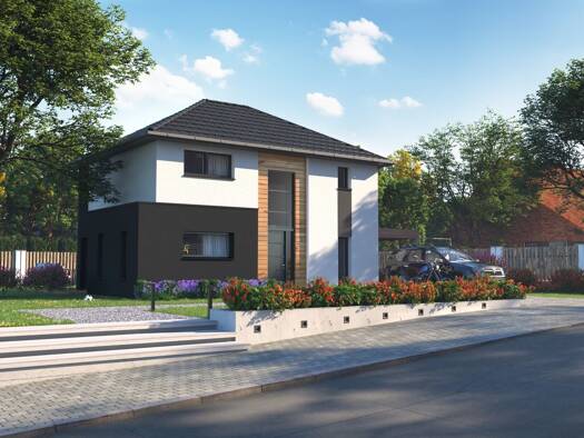 Terrain avec maison neuve à vendre 382 000 € 5 pièces 4 chambres 125,3 m² 6 050 m² de terrain Fourneville 14600