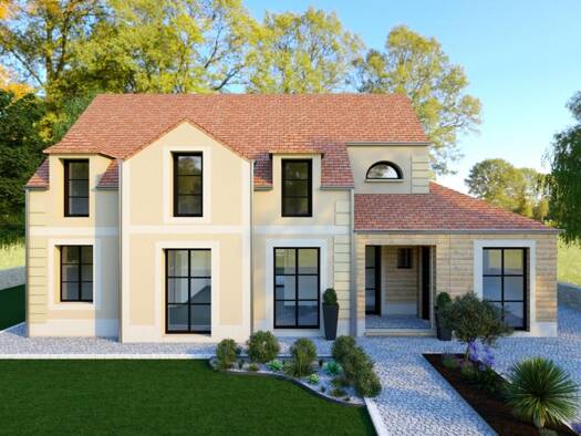 Terrain avec maison neuve à vendre 664 000 € 1 chambre 153 m² 700 m² de terrain Les Bruzacques Jouy-le-Moutier 95280