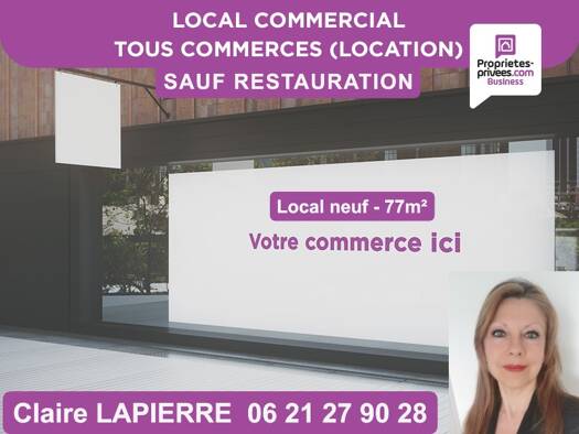 Local commercial à louer 1 091 € 77 m² de surface de vente Centre Rennes 35200
