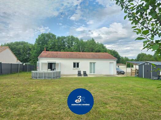 Maison de plain-pied à vendre 189 000 € 4 pièces 2 chambres 86,9 m² 948 m² de terrain Simandre 71290