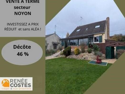 Maison en viager occupé Bouquet 40 105 € 4 pièces 2 chambres 107 m² 913 m² de terrain Ceinture Centre Ville Noyon 60400