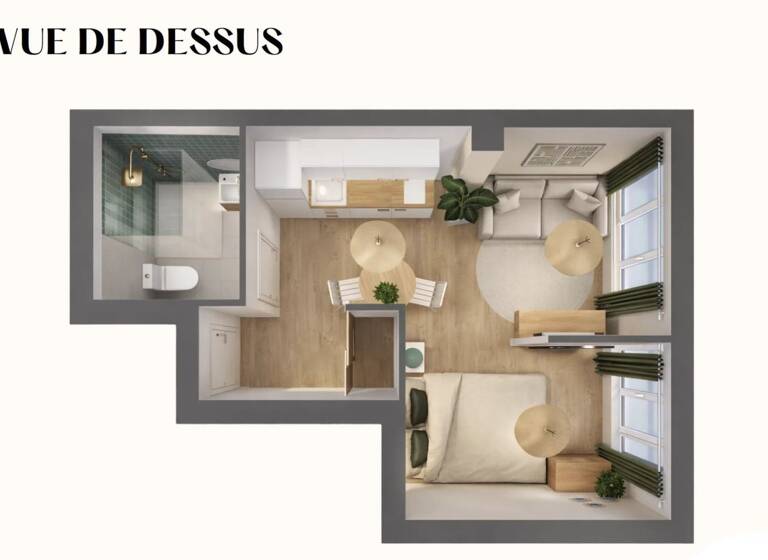 Appartement à vendre 130 000 € 1 pièce 24,4 m² RDC/7 Pentes de la croix-rousse Lyon 1er arrondissement 69001