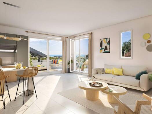 Appartement à vendre - neuf 399 000 € 3 pièces 2 chambres 66 m² RDC/1 Castellar 06500