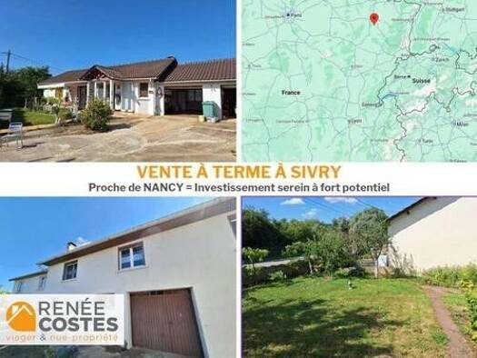 Maison en viager occupé Bouquet 62 138 € 4 pièces 3 chambres 90 m² 549 m² de terrain Centre Ville-Charles III Nancy 54000