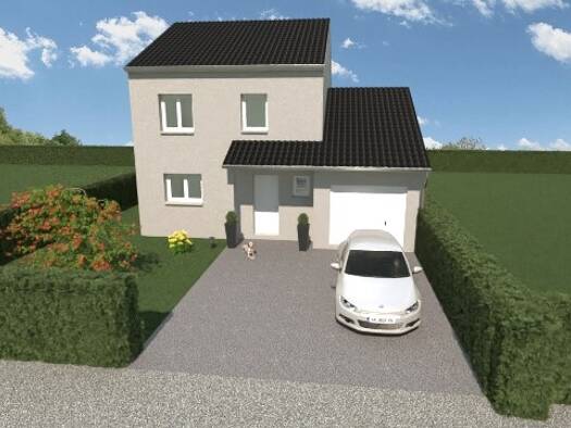Terrain avec maison neuve à vendre 319 000 € 5 pièces 3 chambres 93 m² 500 m² de terrain Fleury 57420