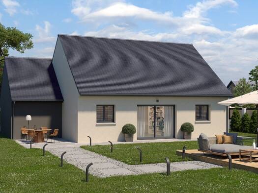Terrain avec maison neuve à vendre 166 854 € 4 pièces 3 chambres 82 m² 537 m² de terrain Bosc-le-Hard 76850