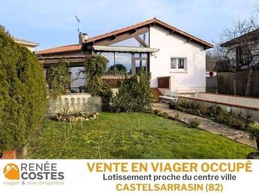 Pavillon en viager occupé Bouquet 46 625 € 5 pièces 2 chambres 115 m² 623 m² de terrain Cassenel Castelsarrasin 82100