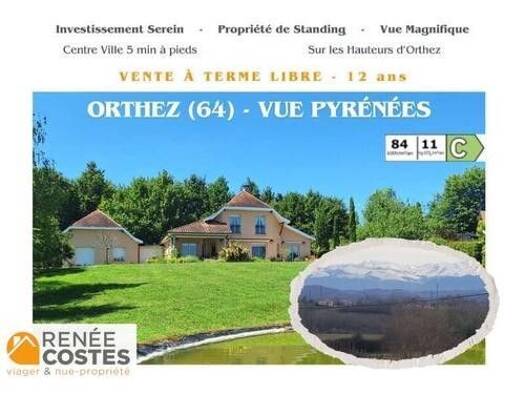 Maison en viager 368 400 € 14 pièces 6 chambres 327 m² 4 630 m² de terrain Mounicq-Taranelle-Trinite-Soarns Orthez 64300