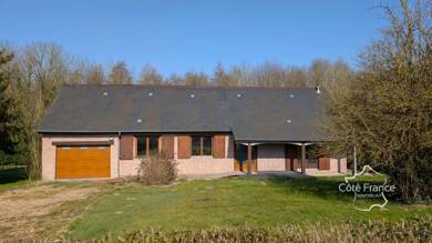 Maison de plain-pied à vendre 139 000 € 4 pièces 2 chambres 91,5 m² 1 884 m² de terrain Thenailles 02140