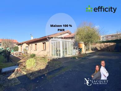 Maison de plain-pied à vendre 375 000 € 4 pièces 2 chambres 93 m² 508 m² de terrain Perica-La Roue Rillieux-la-Pape 69140
