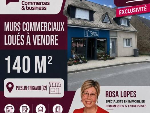 Local commercial à vendre 265 000 € 140 m² de surface de vente Pleslin-Trigavou 22490