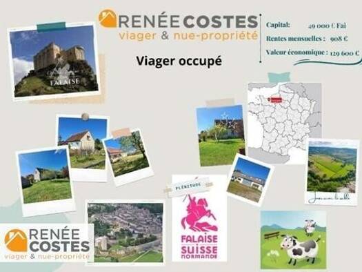 Maison en viager occupé Bouquet 49 000 € 5 pièces 4 chambres 130 m² 3 204 m² de terrain Aubigny 14700
