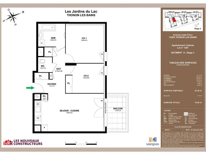 Maison à louer, 63m², THONON LES BAINS