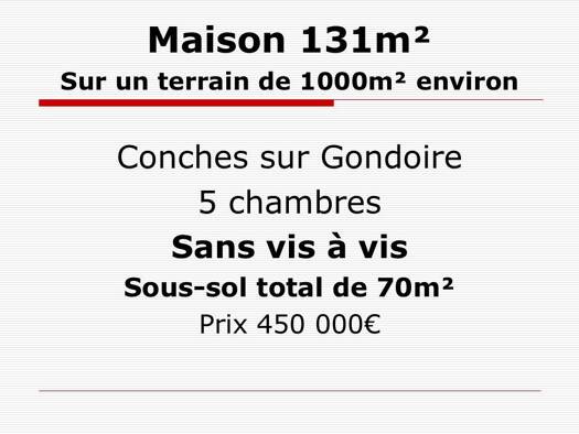 Maison à vendre 450 000 € 7 pièces 5 chambres 131 m² 980 m² de terrain Conches-sur-Gondoire 77600
