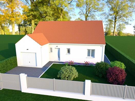 Terrain avec maison neuve à vendre 223 000 € 4 pièces 3 chambres 100 m² 990 m² de terrain Plaimpied-Givaudins 18340