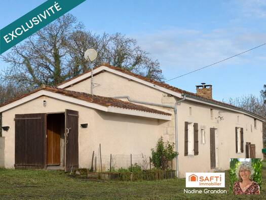 Maison à vendre 129 000 € 4 pièces 3 chambres 103 m² 2 760 m² de terrain Passirac 16480
