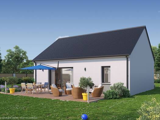 Terrain avec maison neuve à vendre 138 408 € 3 pièces 2 chambres 66 m² 237 m² de terrain Landujan 35360