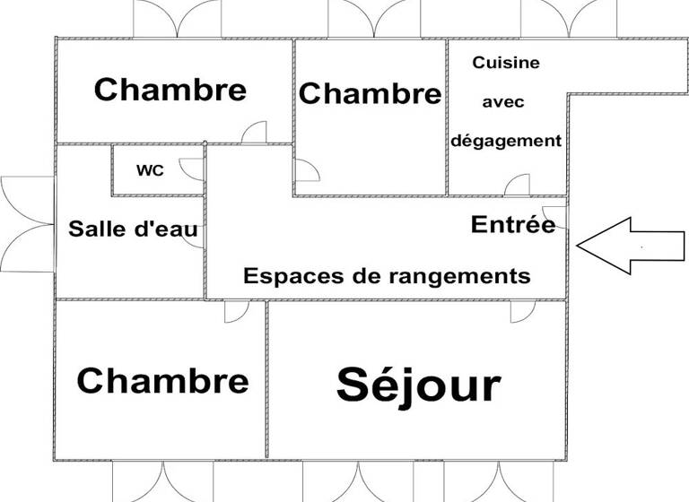 Appartement à vendre 275 000 € 4 pièces 3<br/>chambres 70 m²<br/>superficie Coteau Cachan 94230