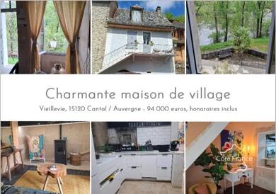 Maison à vendre 94 000 € 2 pièces 1 chambre 50 m² 82 m² de terrain Vieillevie 15120