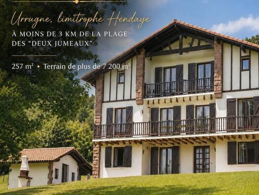 Maison à vendre 1 100 000 € 11 pièces 10 chambres 257 m² 7 248 m² de terrain Behobie Socoa Urrugne 64122